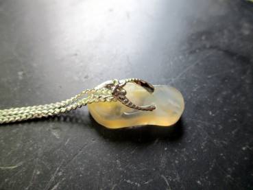 Kette, Sterlingsilber, Anhänger,  Schuh, Flip Flop, Blumenachat, Schmuck, Frauen