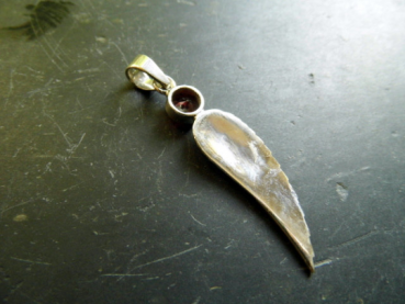 Anhänger, Flügel, Silber, Engel, Granat, Schmuck, rot