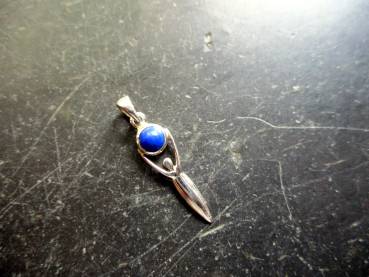 Gaja, Göttin, Erdmutter, Anhänger, Sterlingsilber, Lapislazuli, klein, Symbolschmuck, Esoterik