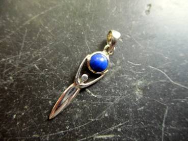 Gaja, Göttin, Erdmutter, Anhänger, Sterlingsilber, Lapislazuli, klein, Symbolschmuck, Esoterik