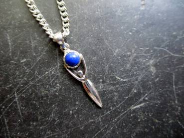 Preview: Gaja, Göttin, Erdmutter, Anhänger, Sterlingsilber, Lapislazuli, klein, Symbolschmuck, Esoterik