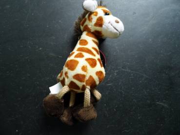 Schlüsselanhänger, Taschenanhänger, Anhänger, Rucksack, Giraffe, braun, Plüsch, flauschig