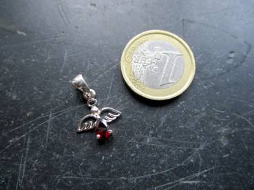 Engel, Anhänger, Sterlingsilber, Granat, facettiert, rot, Schmuck, Frauen , Mädchen
