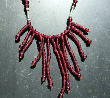 Preview: Kette, Granat, rot, Collier, Sterlingsilber, Schmuck, Frauen