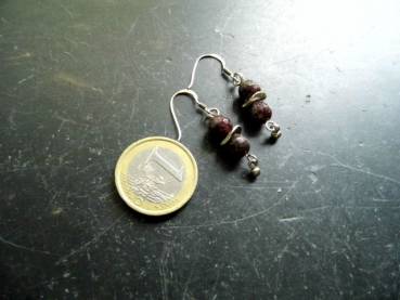 Preview: Ohrring, Ohrhänger, Silber, Granat, rot, Schmuck, Frauen