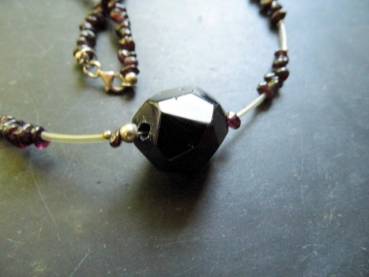 Preview: Kette, Granat, Granatkette, Granat Nugget, rot, Frauen,Schmuck