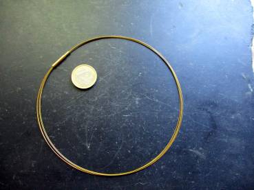 Preview: Kette, Halsreif, Messing, Drehverschluss, goldfarben, vier Stränge, Schmuck