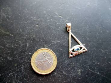 Preview: Anhänger, Aquamarin,  Horus, Horusauge, Auge, Ägypten, Schutz, Silber