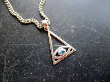 Anhänger, Aquamarin,  Horus, Horusauge, Auge, Ägypten, Schutz, Silber