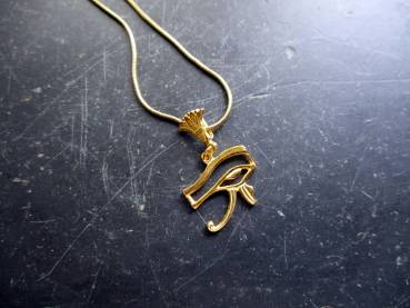 Auge, Silber, Horusauge, Sterlingsilber, vergoldet, Anhänger, Ägypten, Schutz