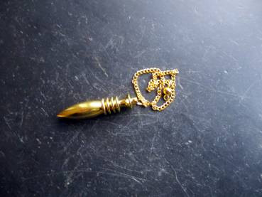 Pendel, spitz, Spitzpendel, Karnakpendel, Messing, Esoterik, Schamane, Wicca
