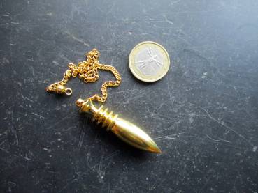 Pendel, spitz, Spitzpendel, Karnakpendel, Messing, Esoterik, Schamane, Wicca