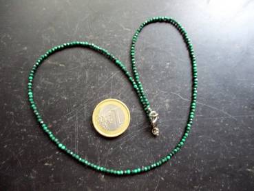 Preview: Kette, Edelstein, Malachit, grün, facettiert, zierlich, Schmuck, Frauen