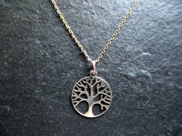 Kette, Anhänger, Baum des Lebens, zierlich, Sterlingsilber, Schmuck, Frauen