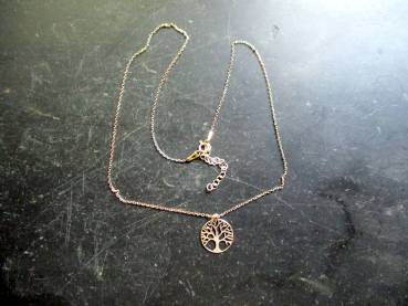 Kette, Anhänger, Baum des Lebens, zierlich, Sterlingsilber, Schmuck, Frauen