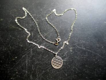 Preview: Kette, Blume des Lebens, Sterlingsilber, heilige Geometrie, Schmuck, Unisex