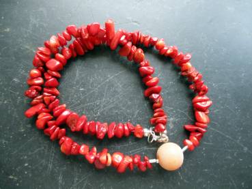 Kette, Koralle, Korallenkette, rot, Kugel, Druse, Schmuck, Frauen, Collier