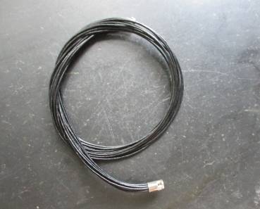 Kette, Lederband, 10 reihig, schwarz,  Schmuck, Unisex