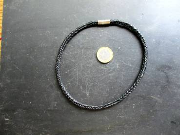 Preview: Kette, Lederband, 10 reihig, schwarz,  Schmuck, Unisex