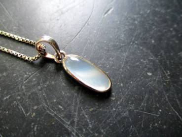 Preview: Anhänger, Mondstein, weiß, Sterlingsilber, Kette, Schmuck, Frauen, Mädchen