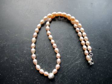 Preview: Kette,Perlen, Süsswasserperlen, zart rosa,  Schmuck, Frauen, Braut