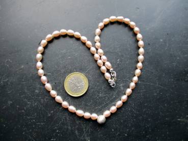 Kette,Perlen, Süsswasserperlen, zart rosa,  Schmuck, Frauen, Braut