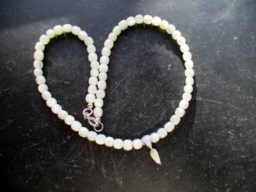 Preview: Kette, Perlmutt, Braut, Hochzeit, Anhänger, Sterlingsilber, Zirkonia