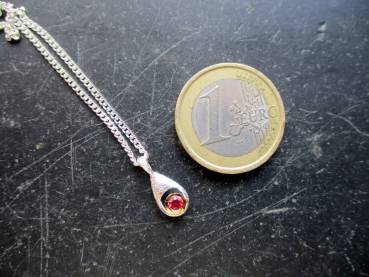 Preview: Kette, mit Anhänger, Spinell, Sterlingsilber, teilweise vergoldet, Schmuck, Frauen