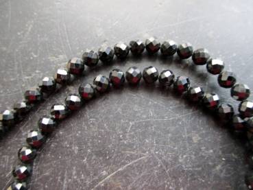 Preview: Kette, Spinell, schwarz, Silber, facettiert, Schmuck, Frauen, Verlängerung