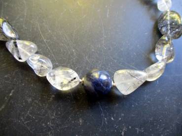 Preview: Kette, Turmalinkette, Turmalin Quarz, Turmalin, Kette, Amethyst, Magnetverschluss