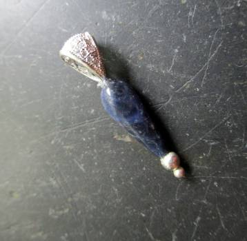 Anhänger, Sterlingsilber, Lapislazuli, blau, zierlich, Zirkonia, Schmuck, Frauen, Mädchen