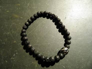 Preview: Armband, Lava, Fussball, Fanschmuck, schwarz, Silber, Unisex,  Schmuck