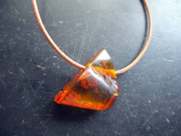 Lederband, Tropfen, Bernstein, Edelstein, Sterlingsilber, Schmuck, Frauen, Männer