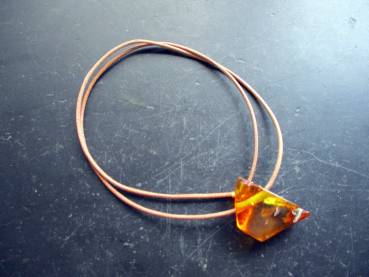 Lederband, Tropfen, Bernstein, Edelstein, Sterlingsilber, Schmuck, Frauen, Männer