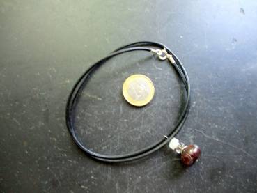 Kette, Anhänger, Cairn, Lederband, Granat, Turmalin, Mondstein, Schmuck, Unisex