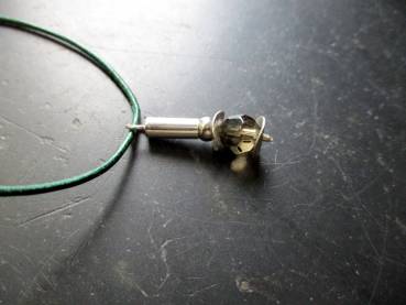 Kette, Lederband, Anhänger, Rauchquarz, Silber, Tropfen, Frauen, Mädchen