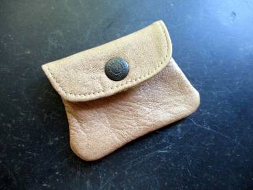 Schmuckbeutel, Beutel, Säckchen, Verpackung, hellbraun, Leder