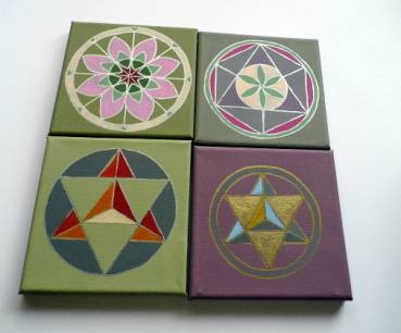 Preview: Symbolbild, Saat des Lebens, Acryl, Leinwand, handgemalt, 15 x 15