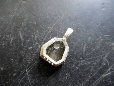 Preview: Anhänger, Sterlingsilber, Mondstein, beige, zisilisiert, Schmuck, Frauen