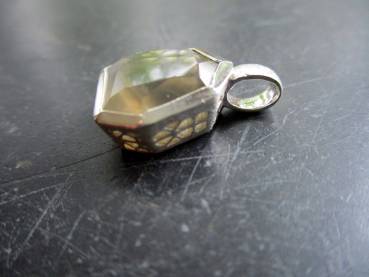 Anhänger, Sterlingsilber, Mondstein, beige, zisilisiert, Schmuck, Frauen