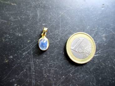 Anhänger, Tropfen, Mondstein, Silber, vergoldet, Schmuck, weiß, Braut