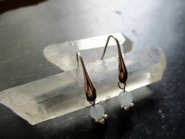 Ohrring, Ohrhänger, Sterlingsilber, Blauquarz, facettiert, Schmuck, Frauen