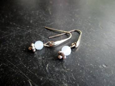 Preview: Ohrring, Ohrhänger, Sterlingsilber, Blauquarz, facettiert, Schmuck, Frauen