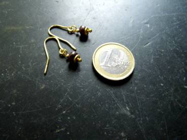 Preview: Ohrring, Ohrhänger, Silber, vergoldet, Granat, rot, Schmuck, Frauen