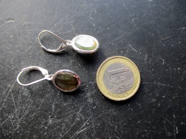 Preview: Ohrring, Ohrhänger, Sterlingsilber, Rauchquarz, oval,  Schmuck, Frauen