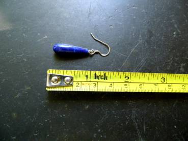 Preview: Ohrring, Ohrhänger, Sterlingsilber, Lapisazuli, blau, Tropfen, Schmuck, Frauen