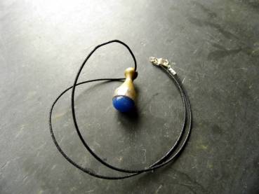 Kette, Peg doll, Holz, Silber,Blau Quarz, Puppe, Peg, Schmuck, Setzer, Spielstein