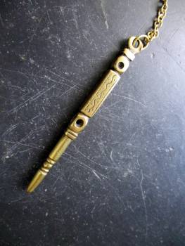 Preview: Pendel, spitz, verzeirt, Messing, Esoterik, Schamane, Wicca