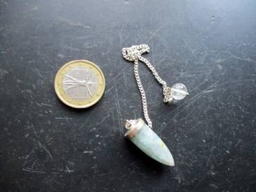 Pendel, Aquamarin, Silber, Esoterik, Schamane, Wicca, Spitzpendel