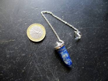 Preview: Pendel, Spitzpendel, Lapislazuli, Metall, versilbert, Magie, Esoterik